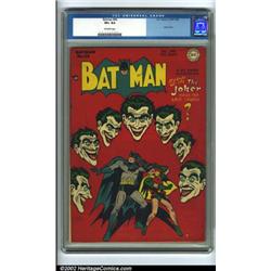 Batman #44 (DC, 1947) CGC VF+ 8.5 Off-white pages. Multiple Joker heads surround and torment Batm...