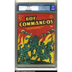 Boy Commandos #1 (DC, 1942) CGC VF 8.0 Cream to off-white pages. Here is yet another classic Worl...