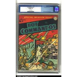 Boy Commandos #4 (DC, 1943) CGC VF/NM 9.0 Off-white pages. The unmistakable imprint of Jack "King...