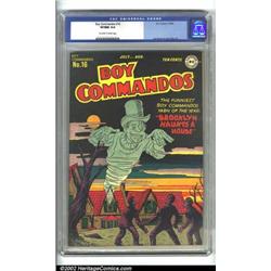 Boy Commandos #16 (DC, 1946) CGC VF/NM 9.0 Off-white to white pages. A great, high-grade copy of...