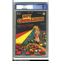 Boy Commandos #22 (DC, 1947) CGC NM- 9.2 Off-white to white pages. Colorful cover foretells the t...