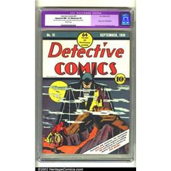 Detective Comics #31 (DC, 1939) CGC Apparent NM- 9.2 Moderate (P) Off-white pages. One of the mos...