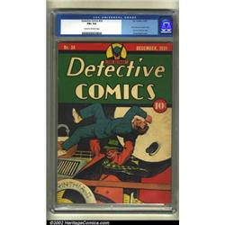 Detective Comics #34 (DC, 1939) CGC FN+ 6.5 Cream to off-white pages. This pre-Robin issue is the...