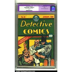 Detective Comics #35 Larson pedigree (DC, 1940) CGC Apparent NM- 9.2 Slight (P) White pages. Here...