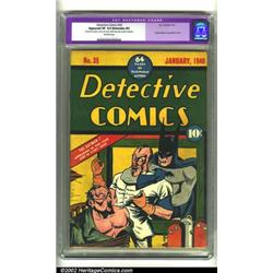 Detective Comics #35 (DC, 1940) CGC apparent VF 8.0 Extensive (P) Off-white pages. No one can arg...