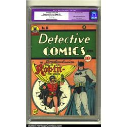 Detective Comics #38 (DC, 1940) CGC Apparent VF+ 8.5 Slight (P) Off-white pages. Robin makes his...