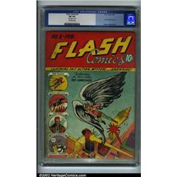 Flash Comics #2 (DC, 1940) CGC FN 6.0 Off-white pages. Copies of Flash Comics #2 almost never tur...