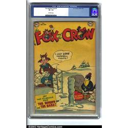 Fox and the Crow #1 (DC, 1951) CGC VF- 7.5 Off-white pages. Here is a premiere issue of a long ru...