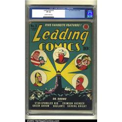 Leading Comics #3 (DC, 1942) CGC VF 8.0 Off-white to white pages. Green Arrow, The Star-Spangled...