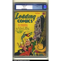 Leading Comics #6 Rockford pedigree (DC, 1943) CGC VF+ 8.5 Off-white pages. The superheroes featu...