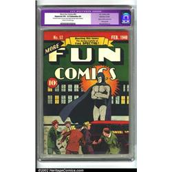 More Fun Comics #52 (DC, 1940) CGC Apparent VF+ 8.5 Extensive (P) Cream to off-white pages. The i...