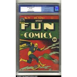 More Fun Comics #71 (DC, 1941) CGC VG 4.0 Cream to off-white pages. This book is an incredibly ra...