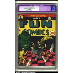 More Fun Comics #76 (DC, 1942) CGC Apparent VF 8.0 Slight (A) Off-white pages. This neat chess th...