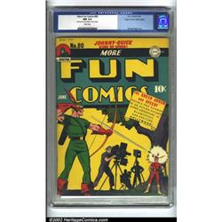 More Fun Comics #80 Mile High pedigree (DC, 1942) CGC NM 9.4 White pages. The story behind the na...
