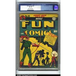 More Fun Comics #80 (DC, 1942) CGC VF- 7.5 Cream to off-white pages. Green Arrow makes a terrific...