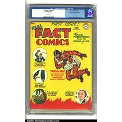 Real Fact Comics #1 Mile High pedigree (DC, 1946) CGC VF/NM 9.0 White pages. Exceptional copy of...