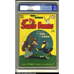 Real Screen Funnies #1 (DC, 1945) CGC VF- 7.5 Off-white to white pages. Fox and Crow begin in thi...