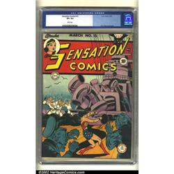 Sensation Comics #15 (DC, 1943) CGC VF+ 8.5 White pages. Wonder Woman is really showing off her m...