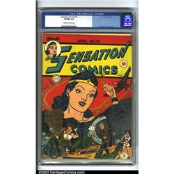 Sensation Comics #16 (DC, 1943) CGC VF/NM 9.0 Off-white to white pages. H.G. Peter's larger-than-...