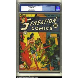 Sensation Comics #18 (DC, 1943) CGC VF/NM 9.0 Cream to off-white pages. This striking cover by H....