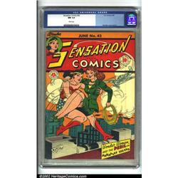 Sensation Comics #42 (DC, 1945) CGC NM 9.4 White pages. A Wonder Woman comic from 1945 with white...