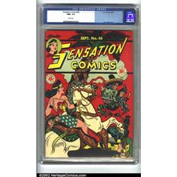 Sensation Comics #45 (DC, 1945) CGC NM+ 9.6 White pages. This Wonder Woman comic is in incredible...