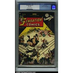 Sensation Comics #76 Mile High pedigree (DC, 1948) CGC VF+ 8.5 Off-white to white pages. This bla...
