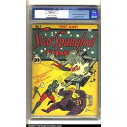 Star Spangled Comics #1 (DC, 1941) CGC VG+ 4.5 Cream to off-white pages. This premiere issue feat...