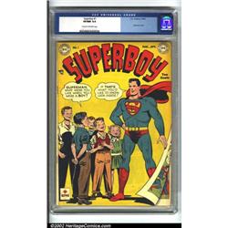 Superboy #1 (DC, 1949) CGC VF/NM 9.0 Cream to off-white pages. Back in 1949 when most costumed cr...