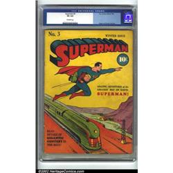 Superman #3 (DC, 1940) CGC VG 4.0 Off-white pages. Here is the classic third issue of this long-r...