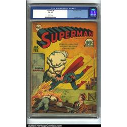Superman #8 (DC, 1941) CGC FN- 5.5 Off-white pages. Fred Ray draws a dynamic Superman rushing to...