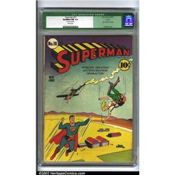 Superman #10 Larson pedigree (DC, 1941) CGC Qualified NM 9.4 White pages. Lex Luthor is bald in t...