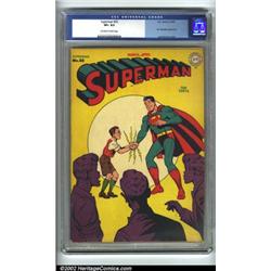 Superman #33 (DC, 1945) CGC VF+ 8.5 Off-white to white pages. Super nice high-grade Golden Age DC...