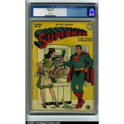 Superman #36 (DC, 1945) CGC VF+ 8.5 White pages. Why is Superman destroying Lois Lane's refrigera...