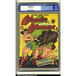 Wonder Woman #8 (DC, 1944) CGC VF/NM 9.0 Off-white to white pages. Here's an early issue of the f...