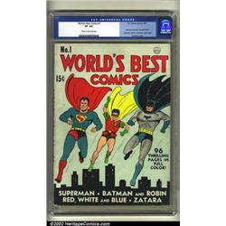 World's Best Comics #1 (DC, 1941) CGC VF 8.0 Cream to off-white pages. Fred Ray renders a classic...