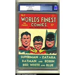 World's Finest Comics #2 (DC, 1941) CGC VG+ 4.5 Cream to off-white pages. Heritage Comics is plea...