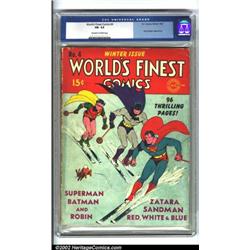World's Finest Comics #4 (DC, 1941) CGC FN- 5.5 Off-white to white pages . The vulnerable cardboa...