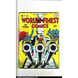 World's Finest Comics #7 (DC, 1942) Condition: Apparent FR. Here is one of the most classic of al...