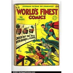 World's Finest Comics #9 Pop Hollinger Copy (DC, 1943) GD+  Here is a really classic Hitler, Muss...