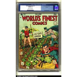 World's Finest Comics #11 Rockford pedigree (DC, 1943) CGC VF/NM 9.0 Off-white to white pages. Th...