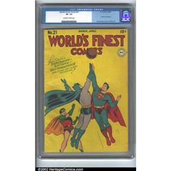 World's Finest Comics #21 (DC, 1946) CGC VF- 7.5 Off-white to white pages. What could be better t...
