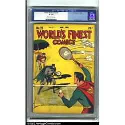 World's Finest Comics #25 (DC, 1946) CGC VF 8.0 Cream to off-white pages. Golly! Remember those p...