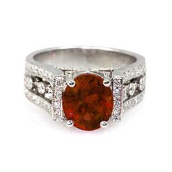 Genuine 3.44 ctw Garnet (Mozambique) Ring 14k