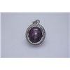 Image 1 : 31.25 CTW RUBY STAR WITH DIAMOND PENDANT .925 STERLING