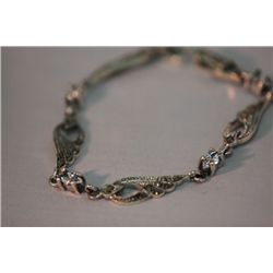 75.00 CTW ANTIQUE LOOKING CZ BRACELET .925 STERLING SIL