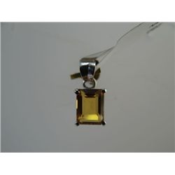 5.75 CTW CITRINE PENDANT .925 STERLING SILVER