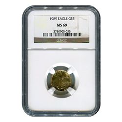 Certified American $5 Gold Eagle MS69 NGC (date of our