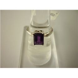 22.25 CTW AMETHYST RING .925 STERLING SILVER