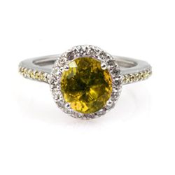 Genuine 1.85 ctw Citrine Ring 14Kt White/Yellow  Gold